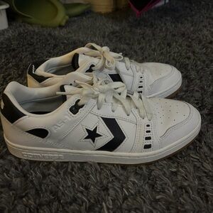 Converse White and Black Athletic Shoes